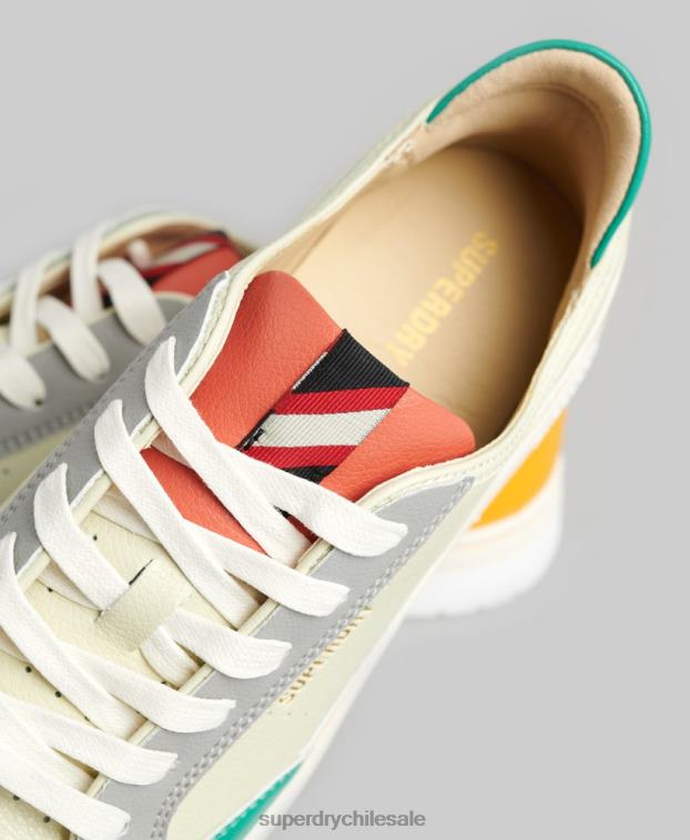 mujer Superdry amarillo tenis bajos vintage vegan basket 2R68Z4356