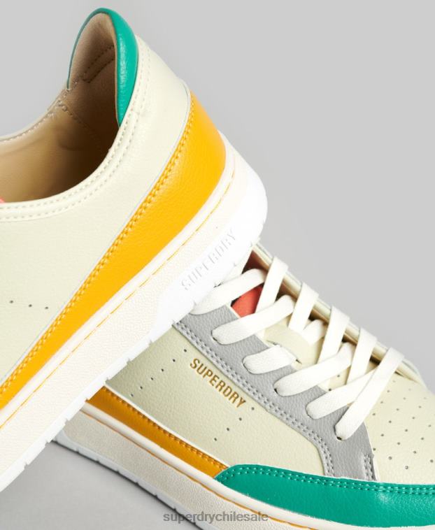 mujer Superdry amarillo tenis bajos vintage vegan basket 2R68Z4356