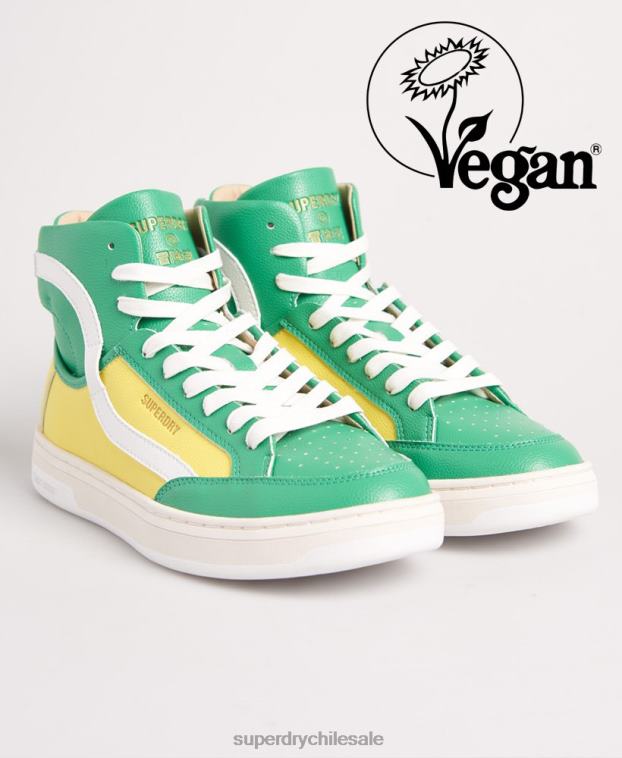 mujer Superdry amarillo zapatillas veganas basket lux 2R68Z4410
