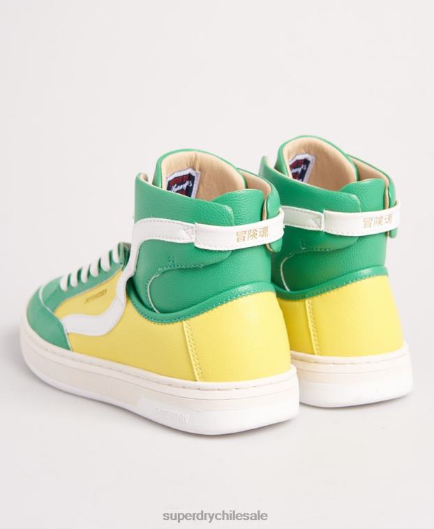 mujer Superdry amarillo zapatillas veganas basket lux 2R68Z4410