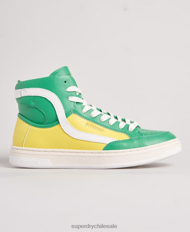 mujer Superdry amarillo zapatillas veganas basket lux 2R68Z4410