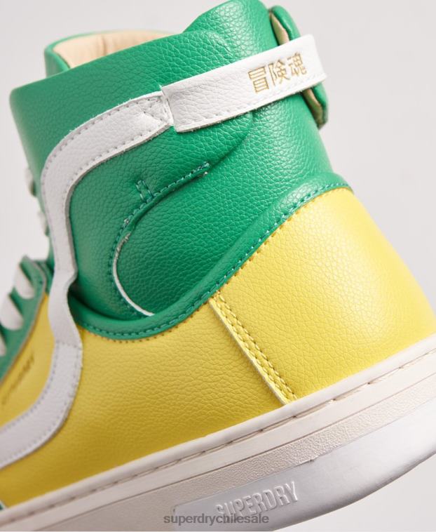 mujer Superdry amarillo zapatillas veganas basket lux 2R68Z4410