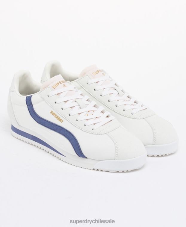 mujer Superdry azul zapatos de corredor de pista retro veganos 2R68Z4418