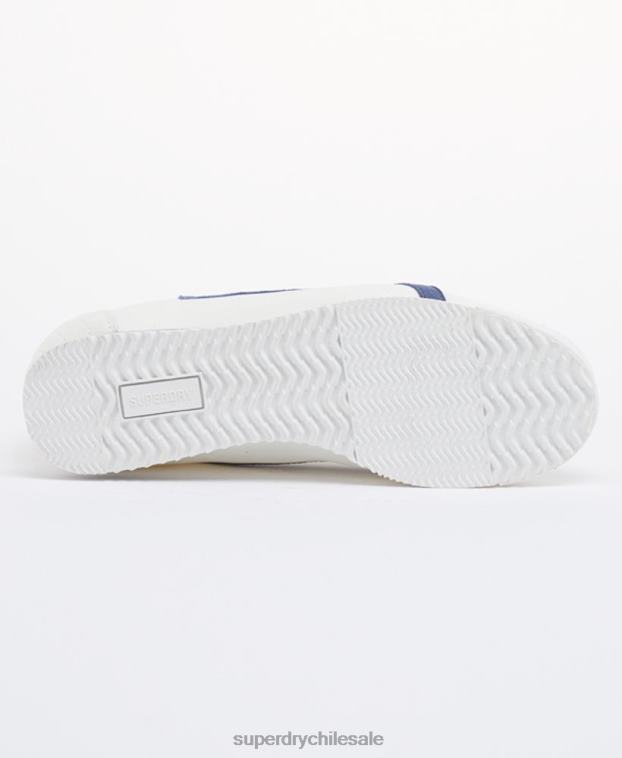 mujer Superdry azul zapatos de corredor de pista retro veganos 2R68Z4418