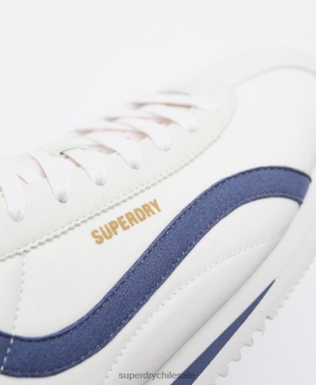 mujer Superdry azul zapatos de corredor de pista retro veganos 2R68Z4418