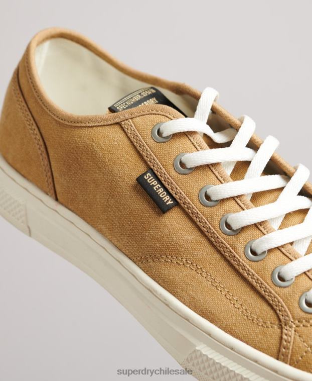 mujer Superdry beige tenis bajos veganos vintage con vulc sintético 2R68Z4347
