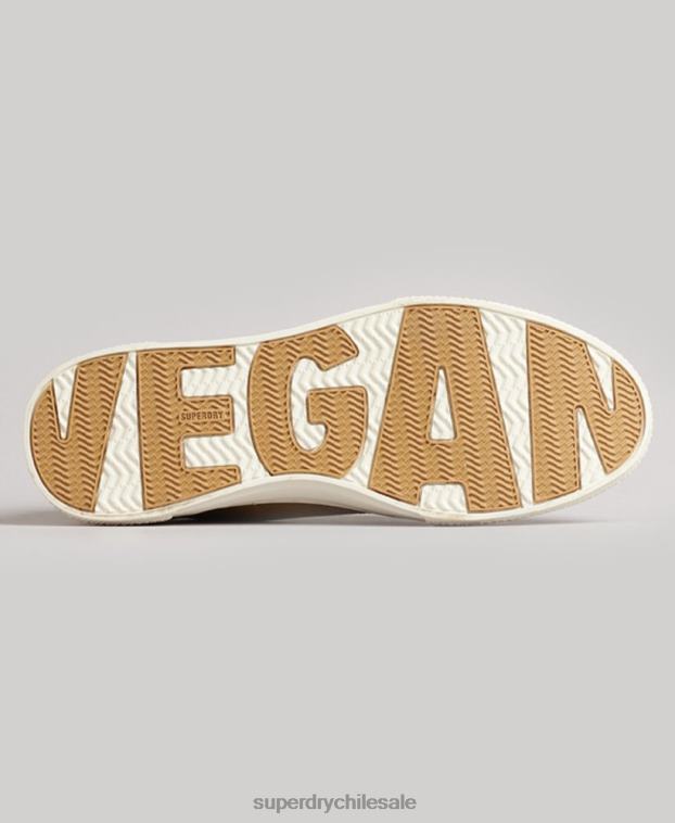 mujer Superdry beige tenis bajos veganos vintage con vulc sintético 2R68Z4347