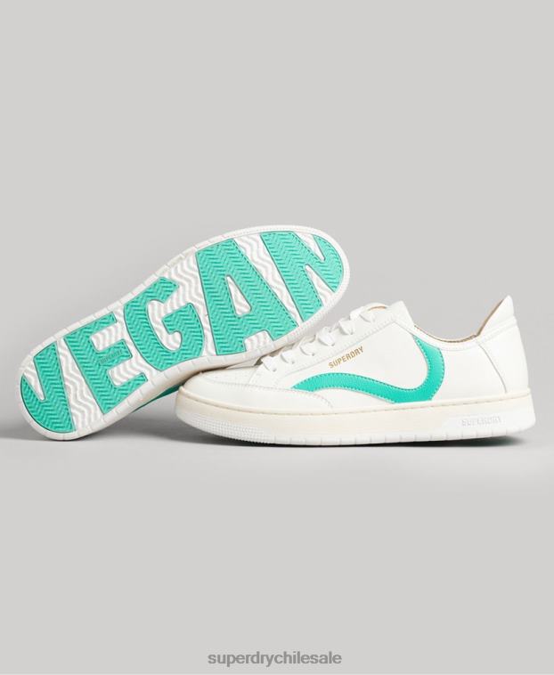 mujer Superdry blanco tenis bajos vintage vegan basket 2R68Z4363