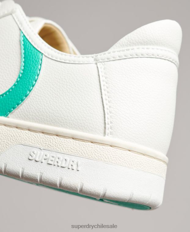 mujer Superdry blanco tenis bajos vintage vegan basket 2R68Z4363