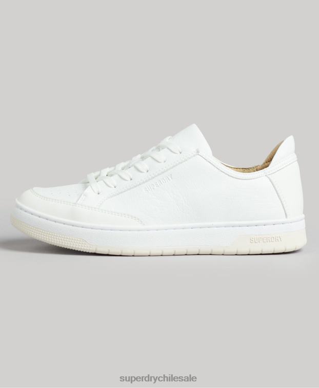 mujer Superdry blanco tenis bajos vintage vegan basket 2R68Z4365