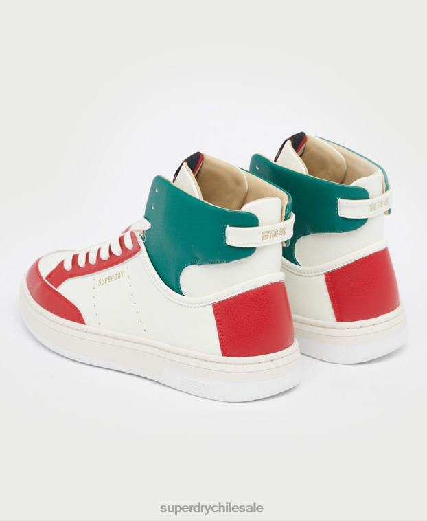 mujer Superdry blanco zapatillas veganas basket lux 2R68Z4406