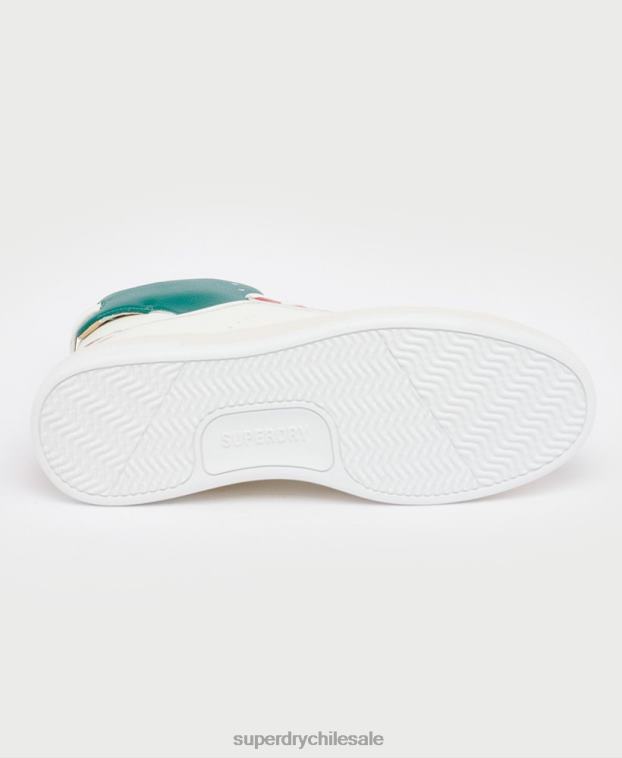 mujer Superdry blanco zapatillas veganas basket lux 2R68Z4406