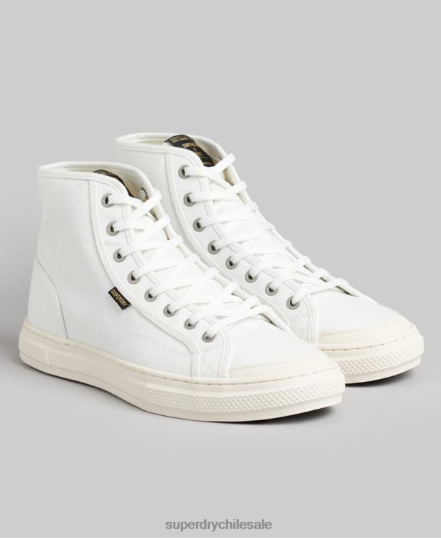 mujer Superdry crema zapatillas altas de lona vegana 2R68Z4357