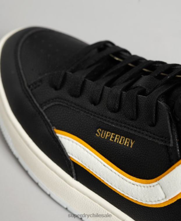 mujer Superdry negro tenis altos vintage vegan basket 2R68Z4348