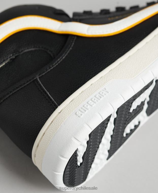 mujer Superdry negro tenis altos vintage vegan basket 2R68Z4348