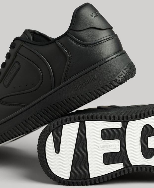 mujer Superdry negro zapatillas deportivas veganas gruesas 2R68Z4425