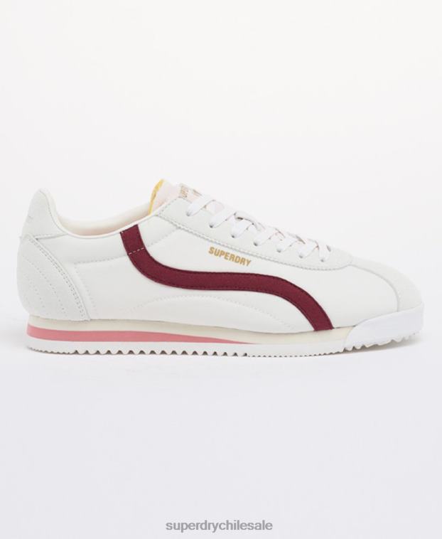 mujer Superdry rojo zapatos de corredor de pista retro veganos 2R68Z4426