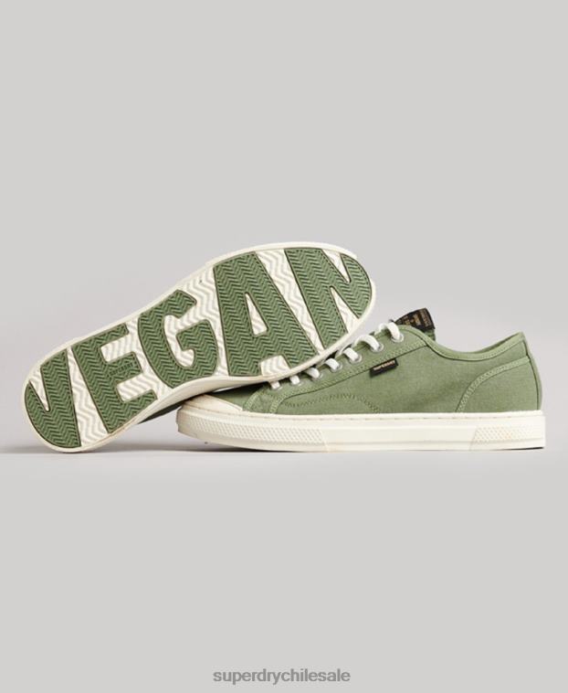mujer Superdry verde tenis bajos veganos vintage con vulc sintético 2R68Z4423